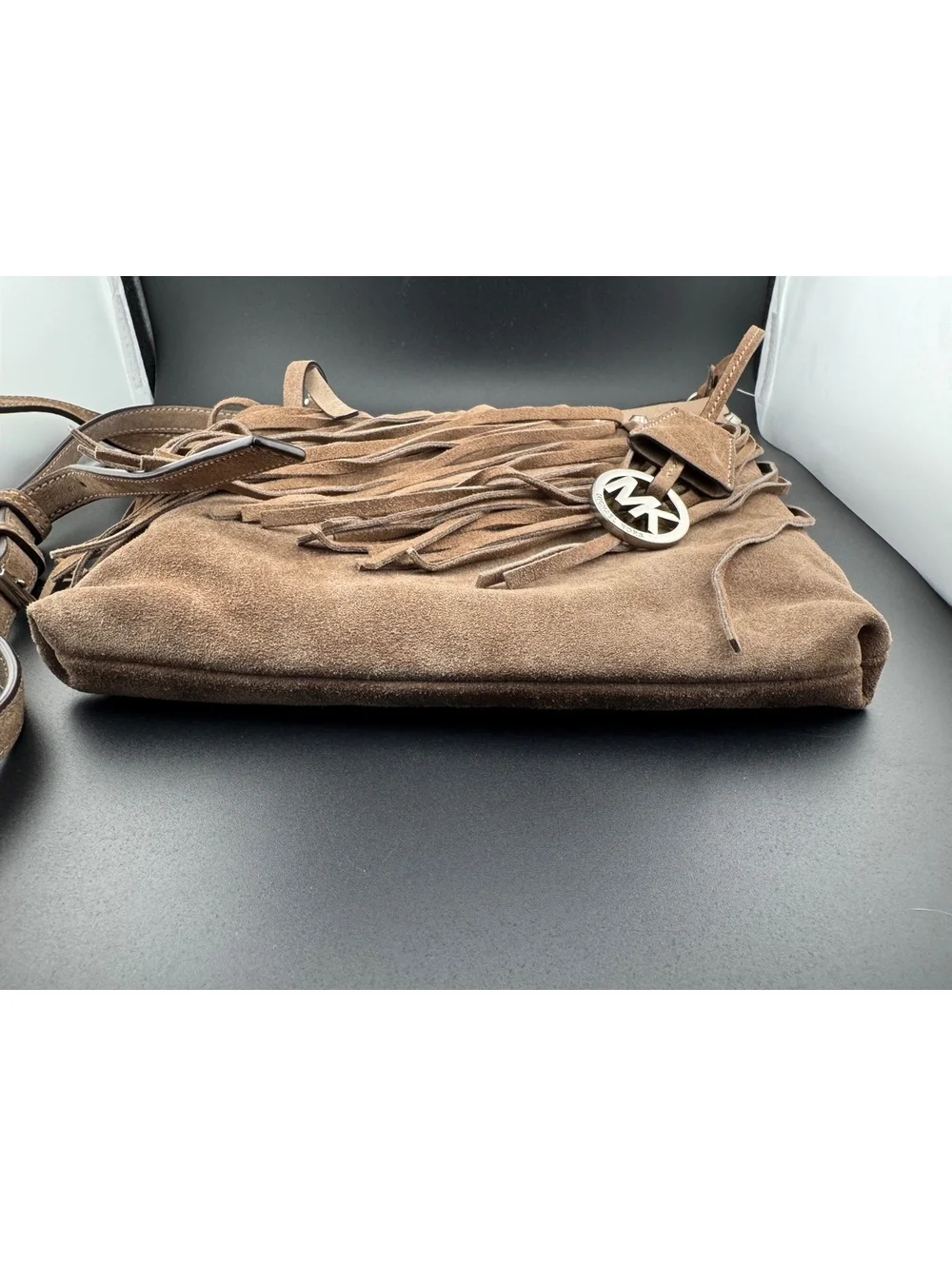 MICHAEL Michael Kors Brown Suede Fringe Crossbody Bag
